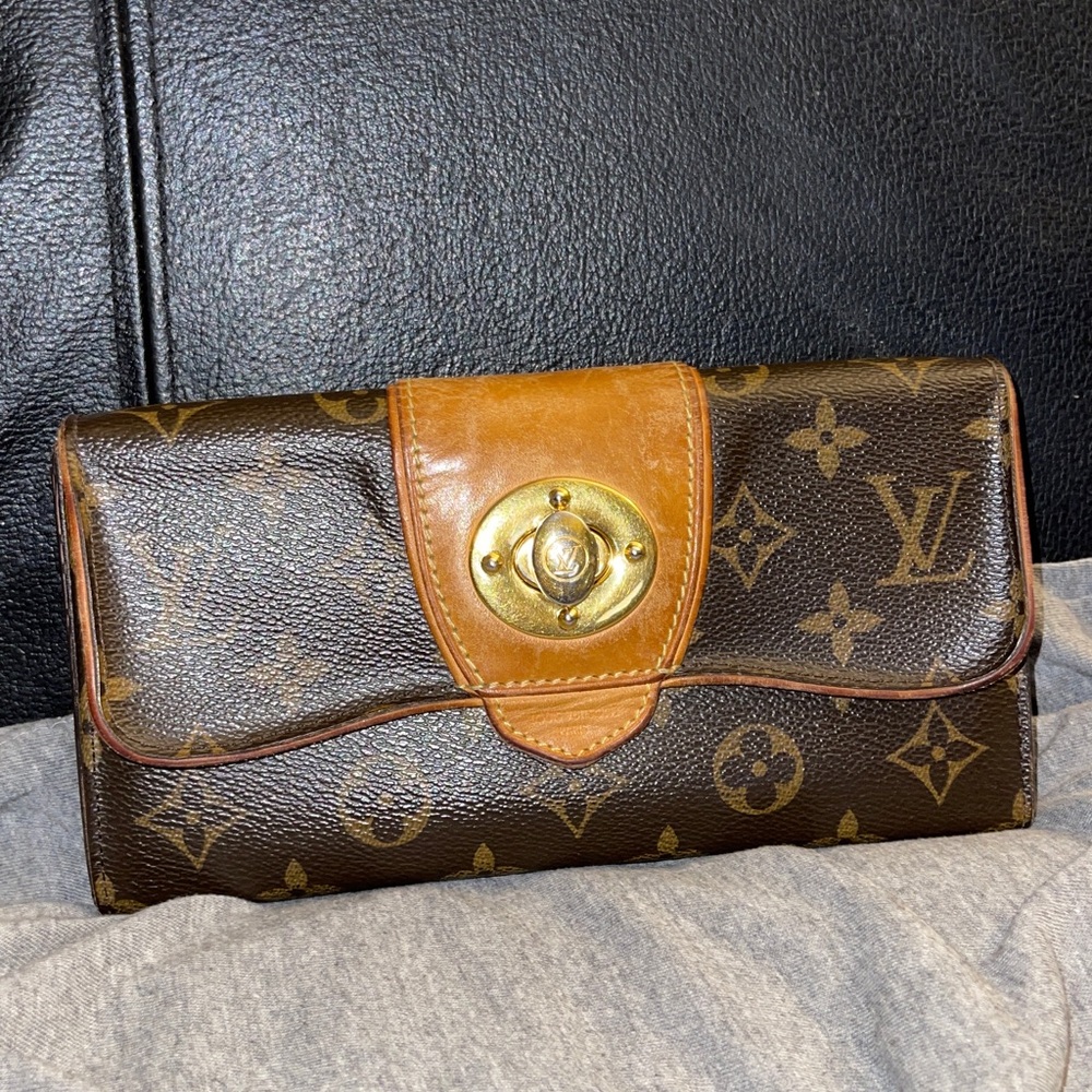 Louis Vuitton Authentic Monogram Portefeiulle Boetie Long Bifold Wallet Turnlock - Picture 2 of 15